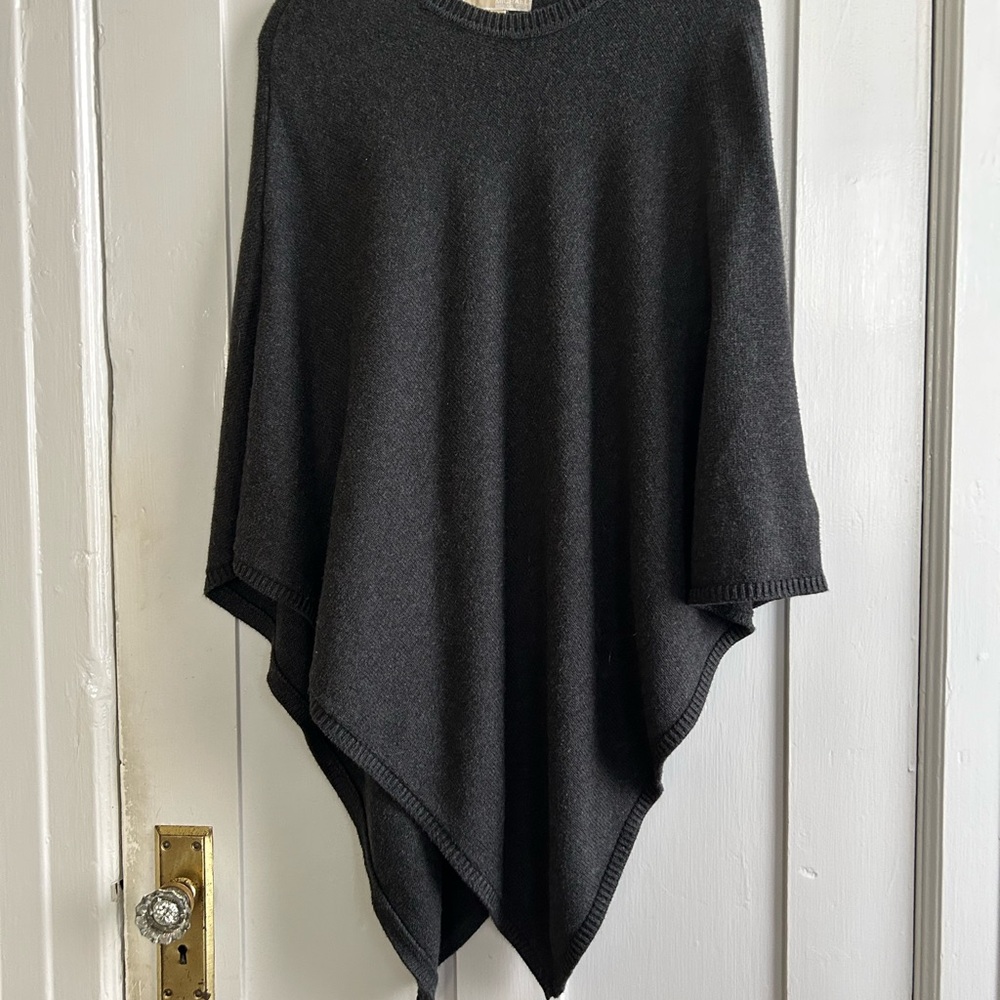 Michael Kors Charcoal Gray Women's Sweater Poncho